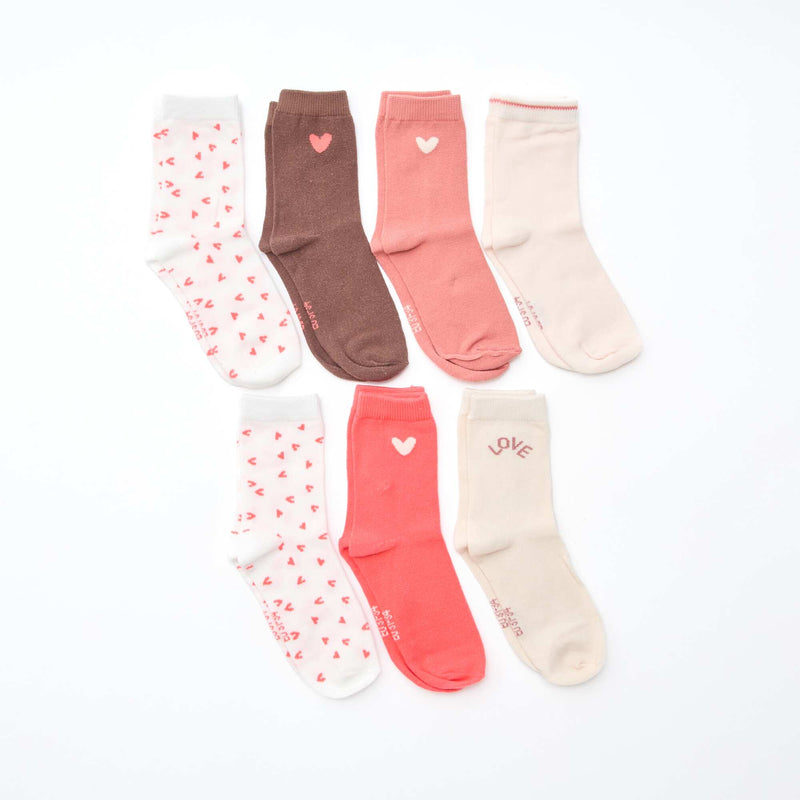 Lot de 7 paires de chaussettes mi-hauteur