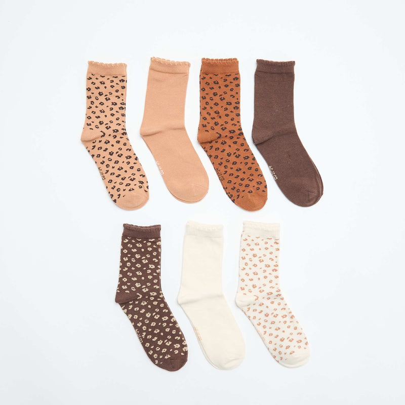 Lot de 7 paires de chaussettes mi-hauteur