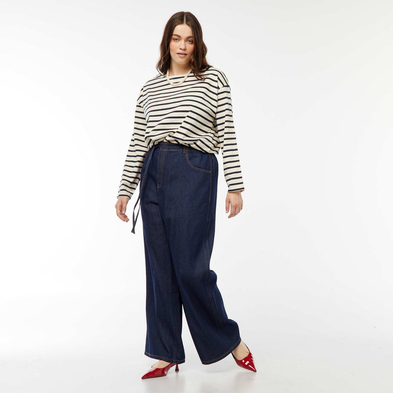 Tee-shirt marinière oversize