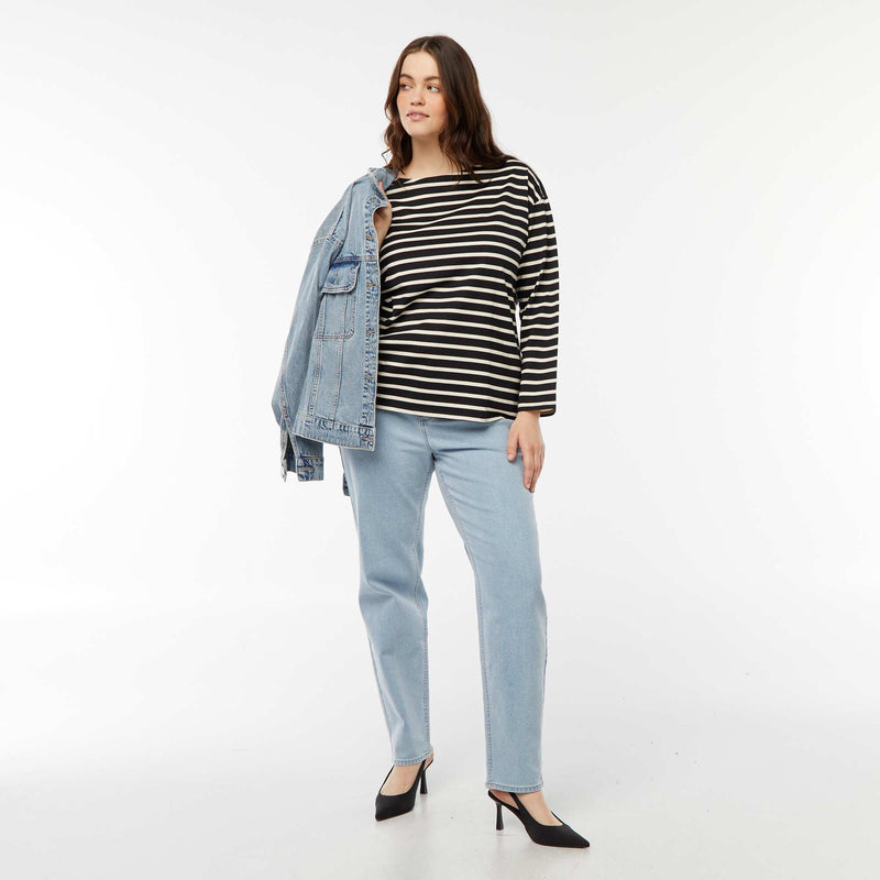 Tee-shirt marinière oversize