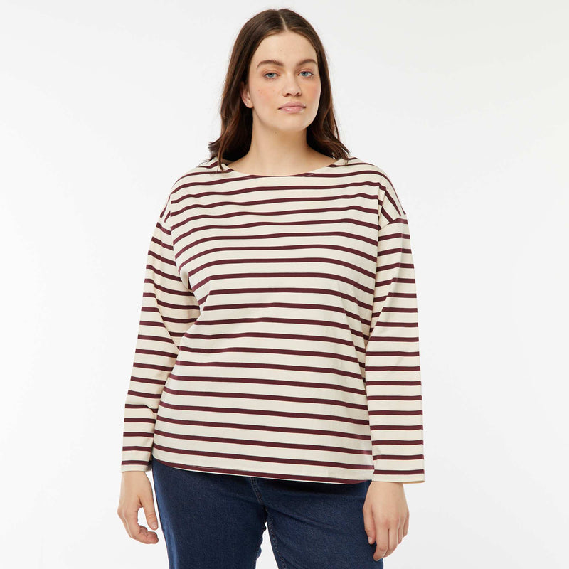 Tee-shirt marinière oversize