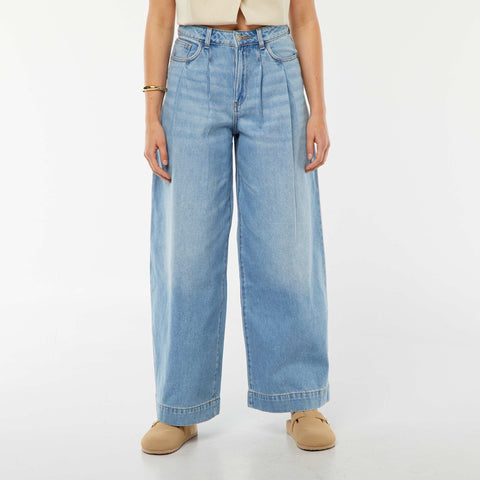 Jean large taille haute