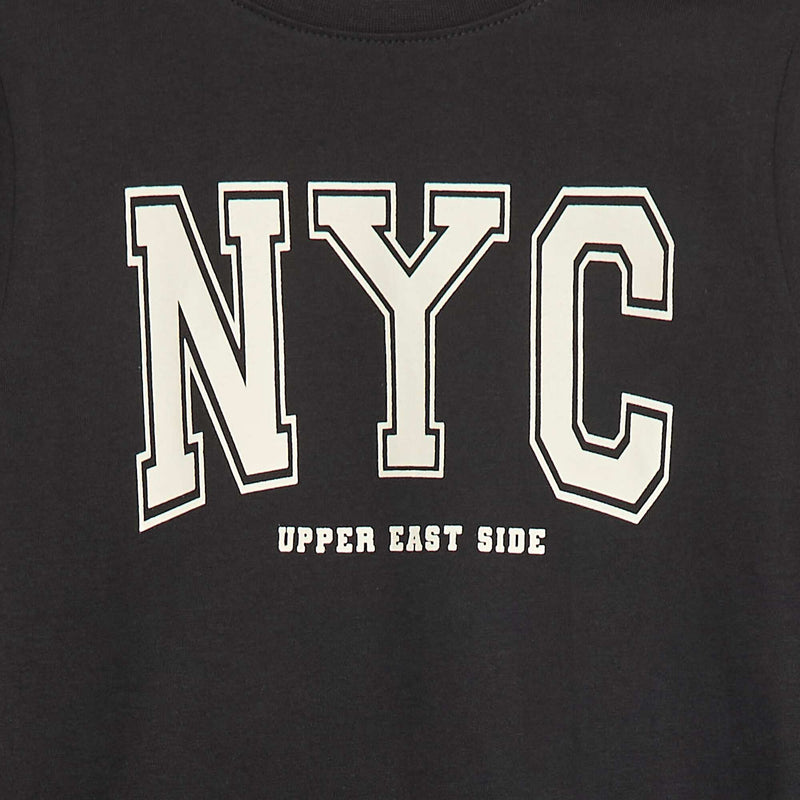 T-shirt imprimé fantaisie à manches longues
