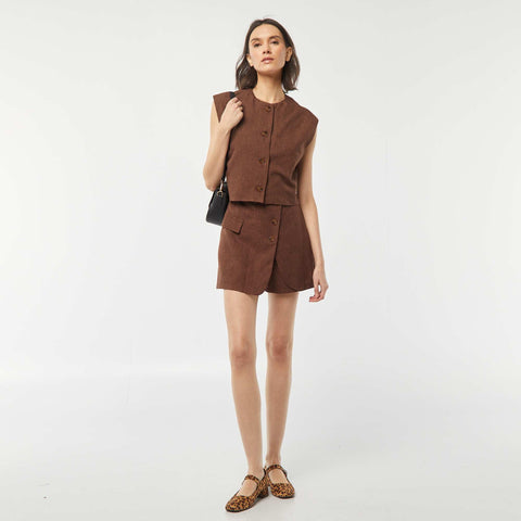 Veste sans manches unie