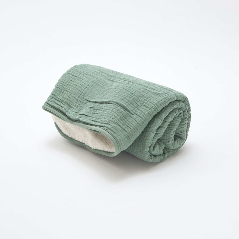 Couverture en gaze de coton et polaire