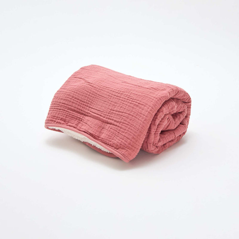 Couverture en gaze de coton et polaire