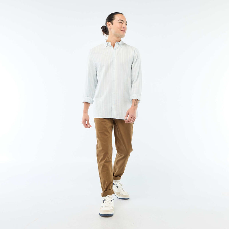 Chemise Oxford avec motif à rayures