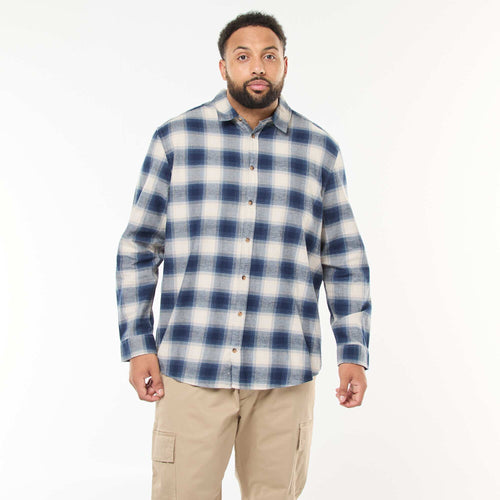 Chemise manches longues à motif à carreaux