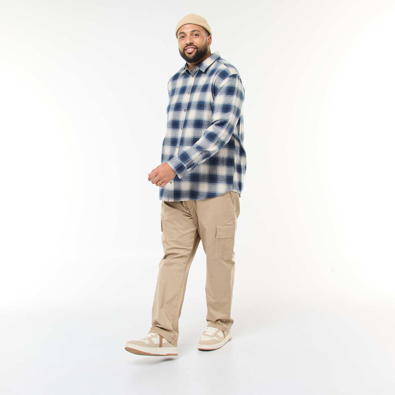 Chemise manches longues à motif à carreaux