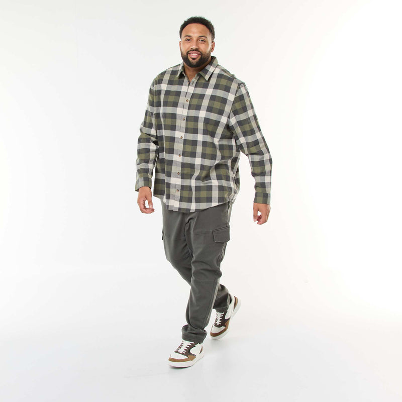 Chemise manches longues à motif à carreaux