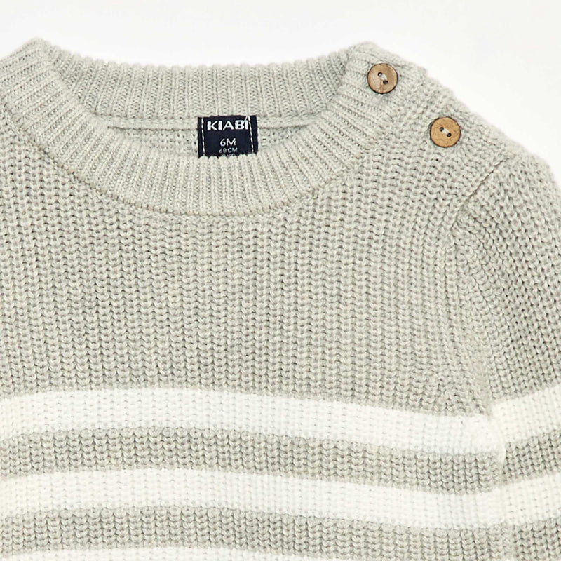 Pull à rayures en coton