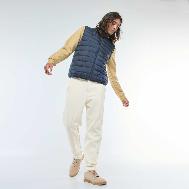 Sweat uni à col rond en molleton gratté