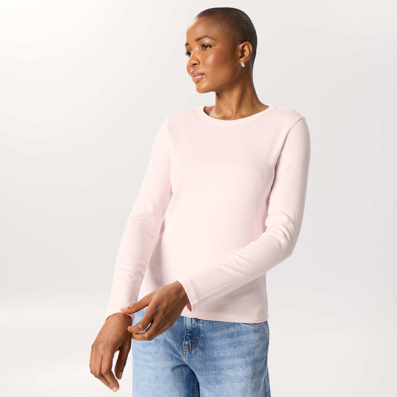 T-shirt à manches longues – Rose – Kiabi Maroc