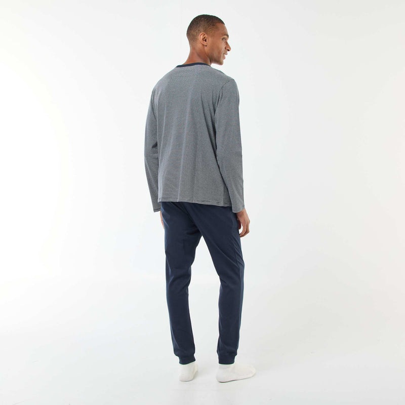 Ensemble pyjama long t-shirt + pantalon - 2 pièces