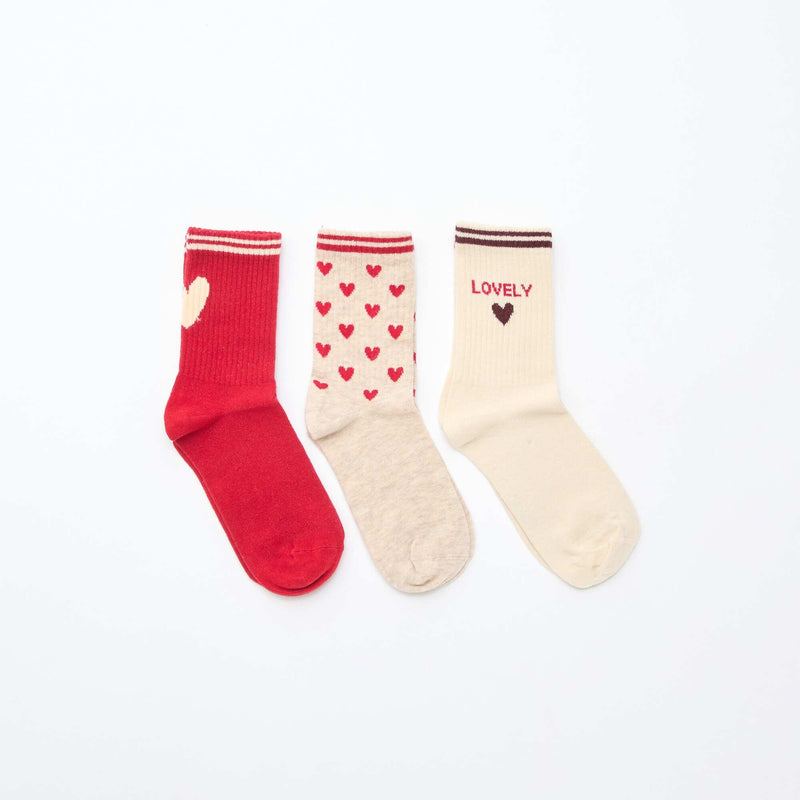 Chaussettes côtelées fantaisies