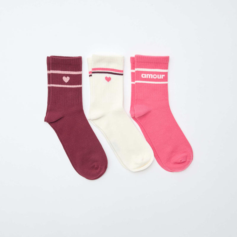 Chaussettes côtelées fantaisies