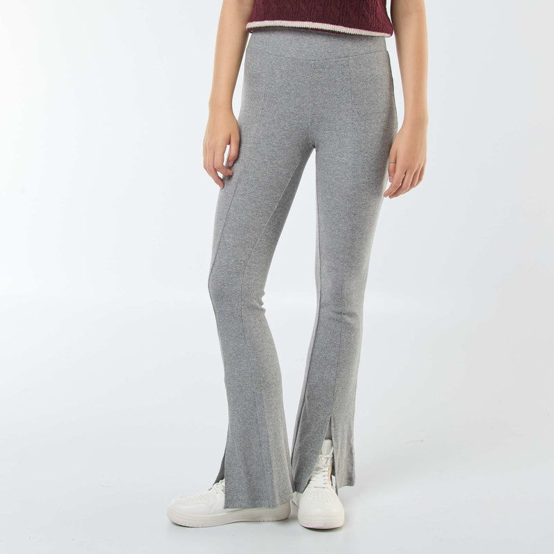 Legging flare en rib