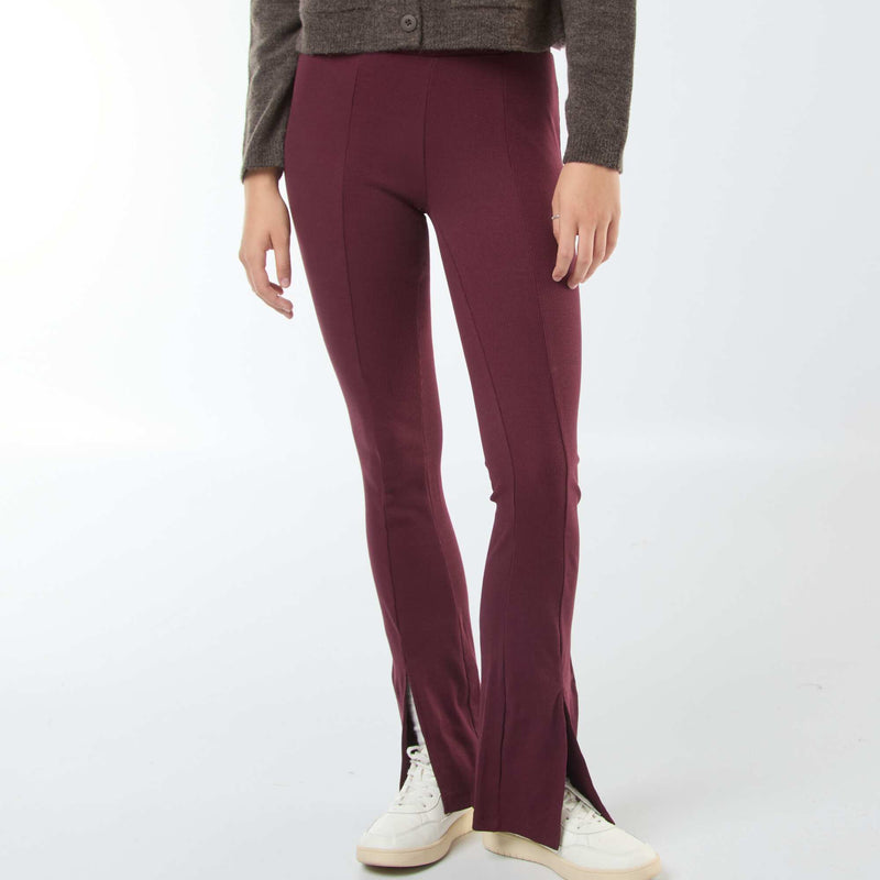 Legging flare en rib