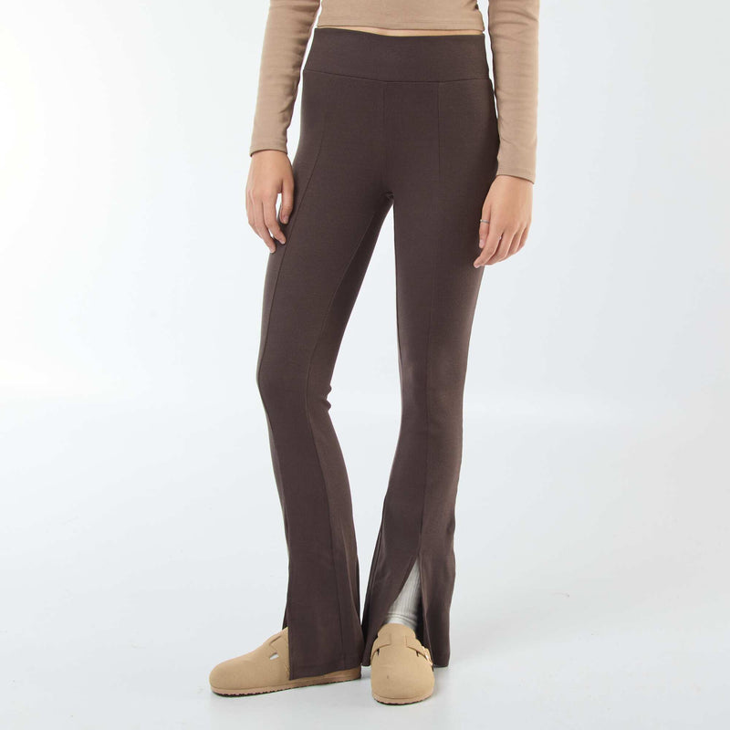 Legging flare en rib