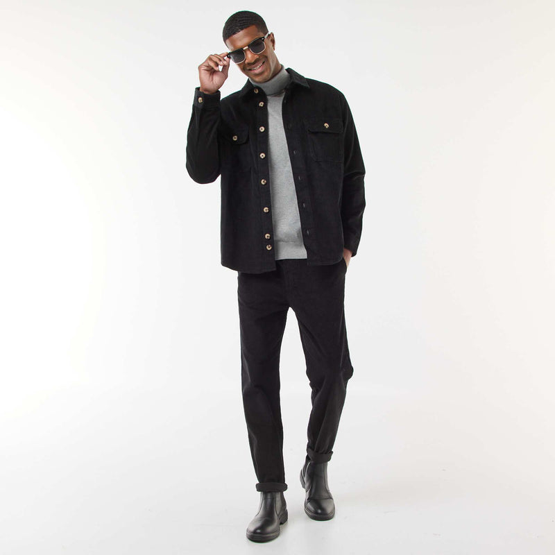 Pull col roulé uni