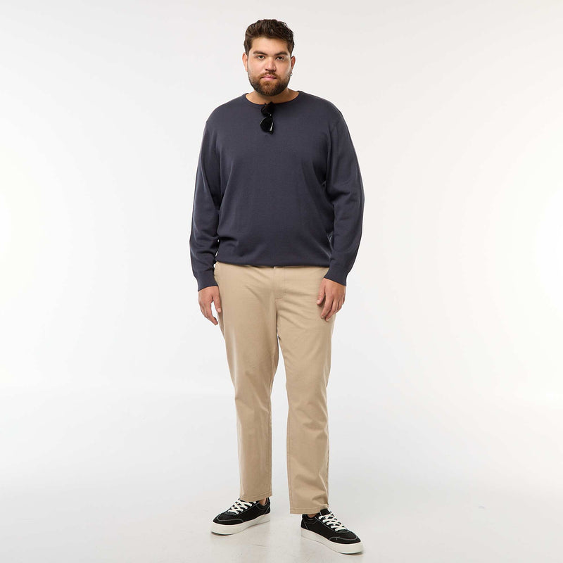 Pull en maille uni col rond