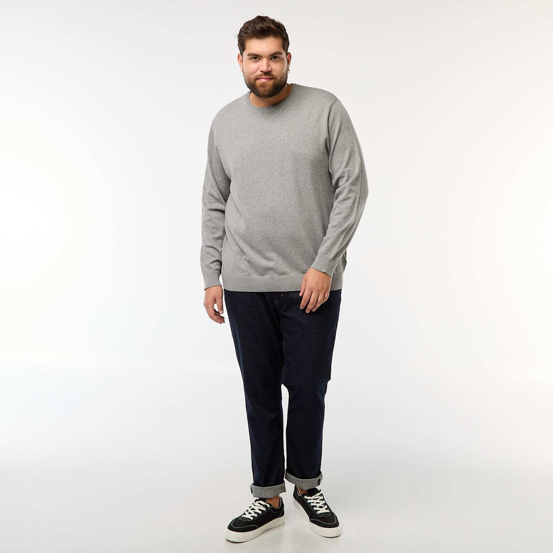 Pull en maille uni col rond