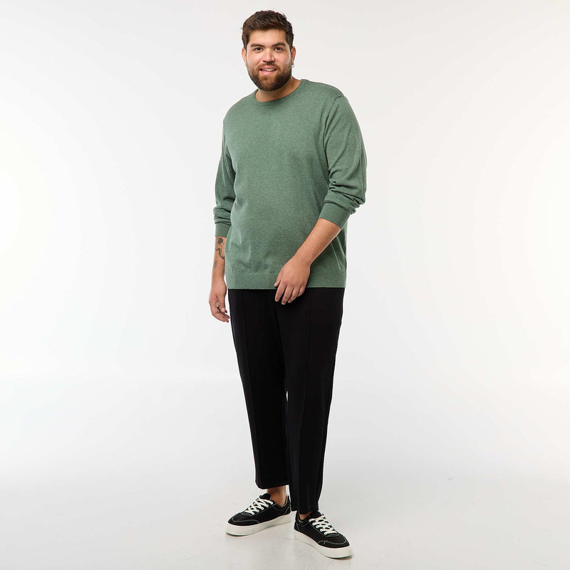 Pull en maille uni col rond