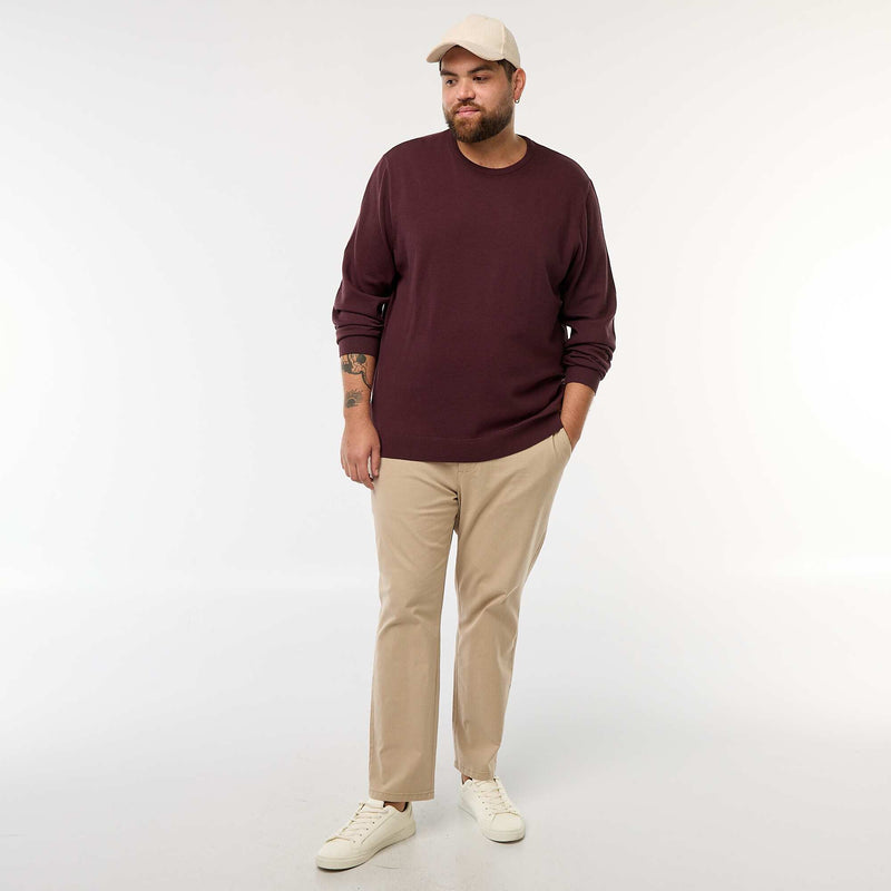 Pull en maille uni col rond