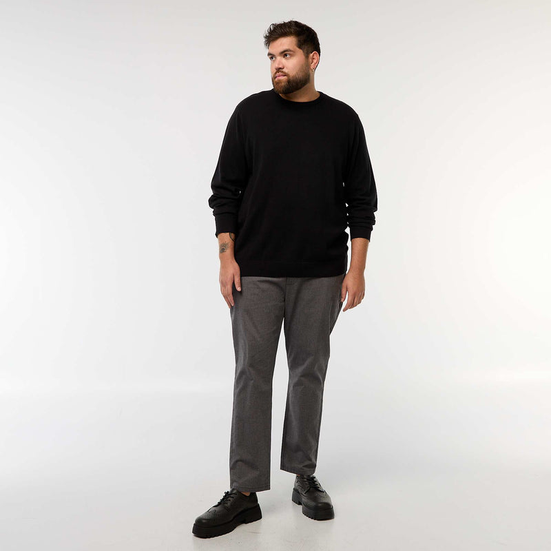 Pull en maille uni col rond