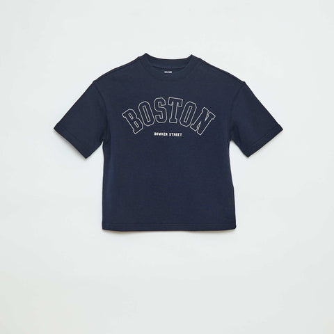 T-shirt style universitaire manches courtes