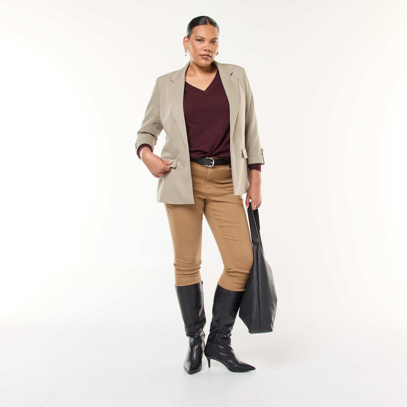 Pull en maille fine avec col V