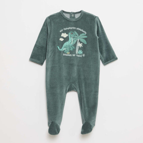 Dors bien 'Jurassic world' en velours de coton