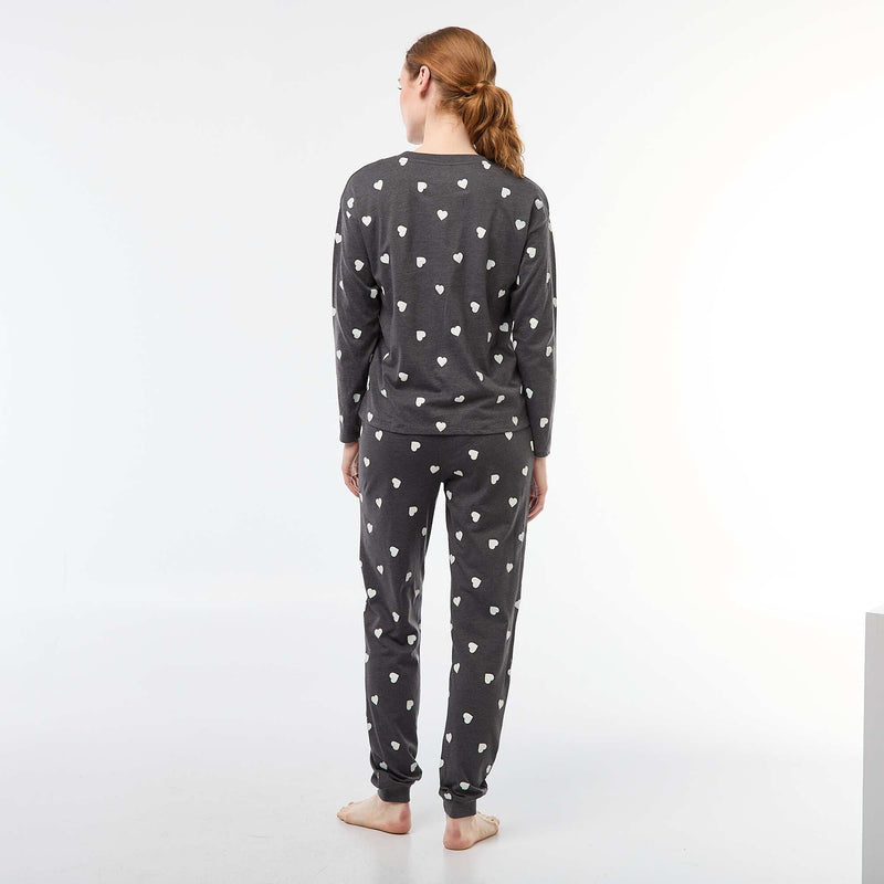 Ensemble pyjama long en coton - 2 pièces