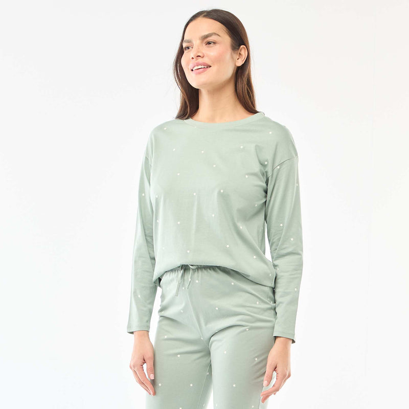 Ensemble pyjama long en coton - 2 pièces