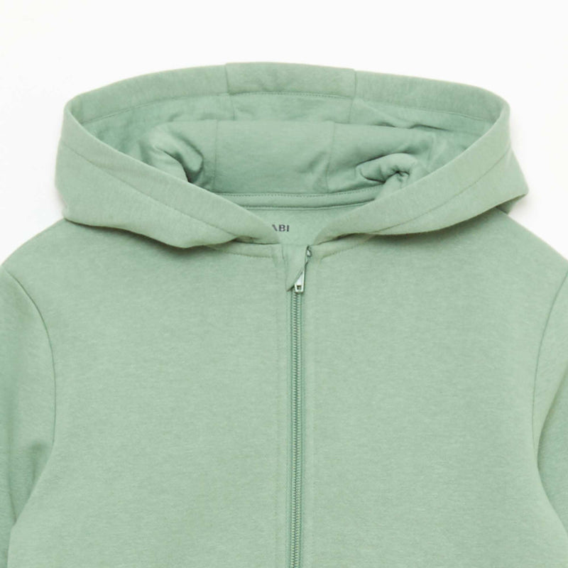 Sweat uni zippé à capuche