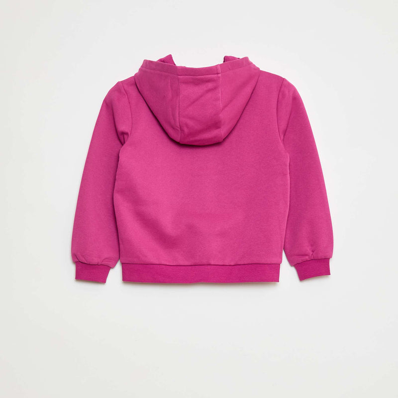Sweat uni zippé à capuche