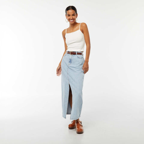 Débardeur côtelé sans manches crop top