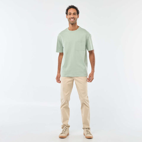 T-shirt uni à manches courtes avec poche poitrine