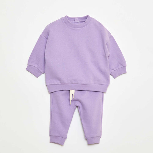 Ensemble en molleton sweat + pantalon - 2 pièces