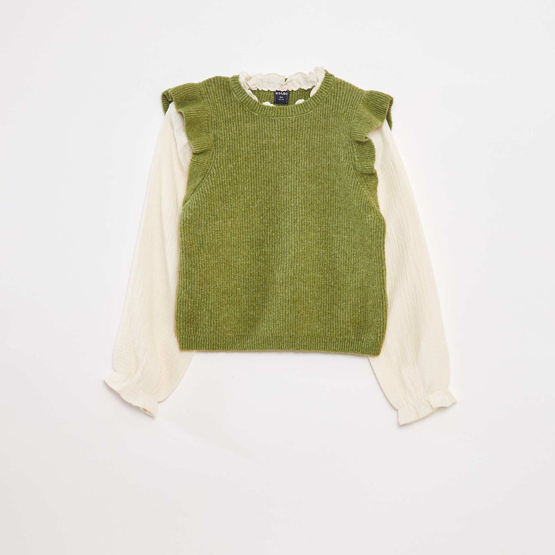 Pull avec blouse 2-en-1