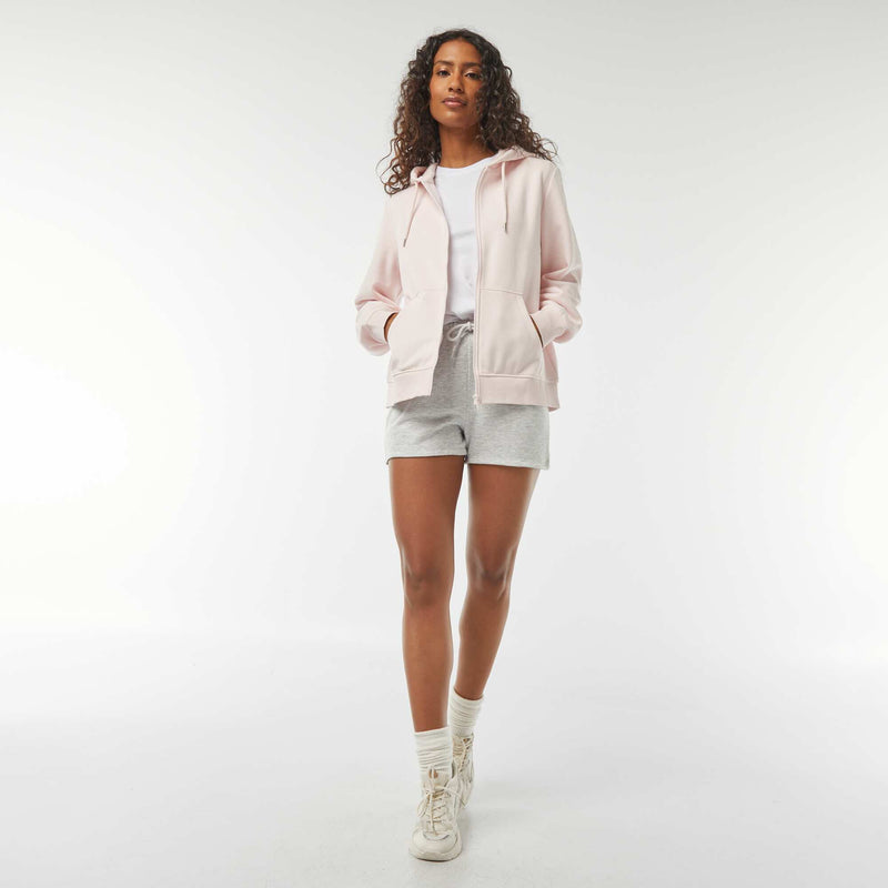 Sweat zippé à capuche basique