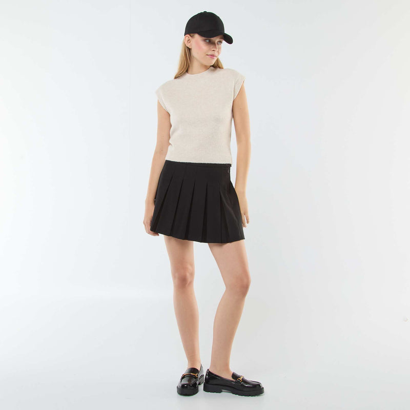 Pull sans manches en maille chaude