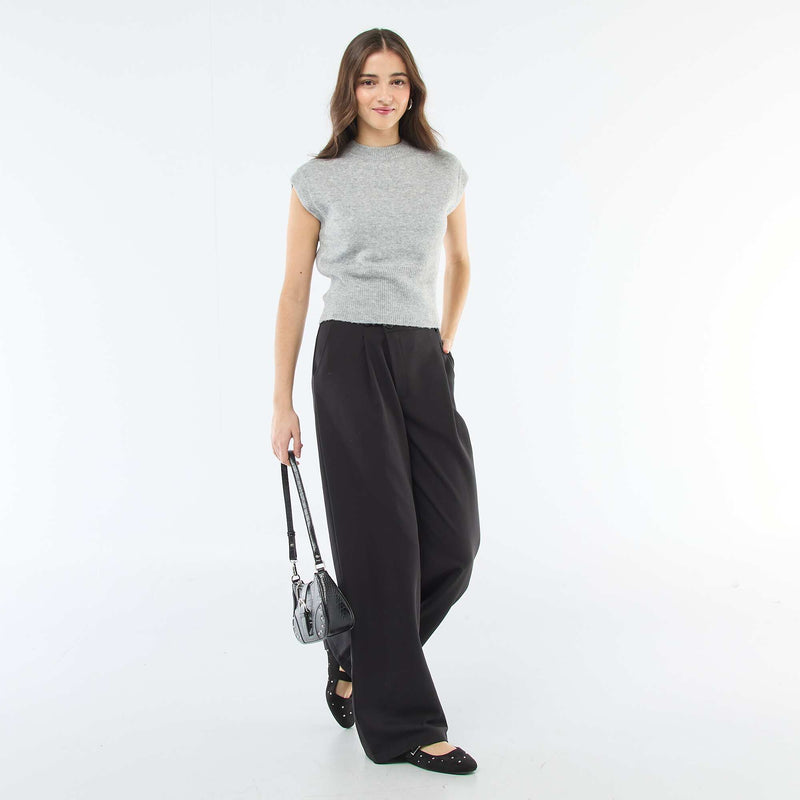 Pull sans manches en maille chaude