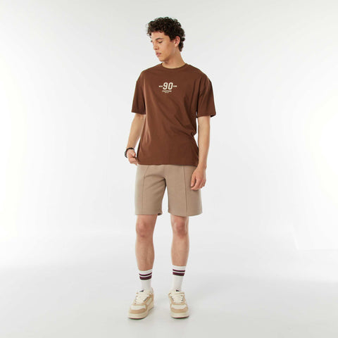 T-shirt imprimé recto-verso manches courtes 'New York'