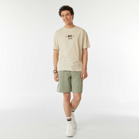T-shirt imprimé recto-verso manches courtes 'New York'