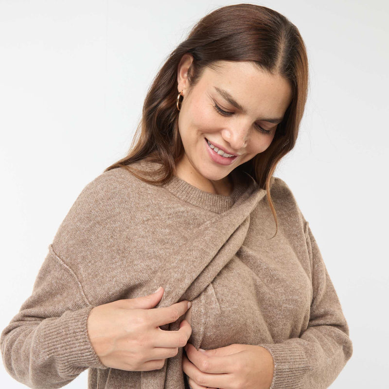 Pull d'allaitement en maille douce