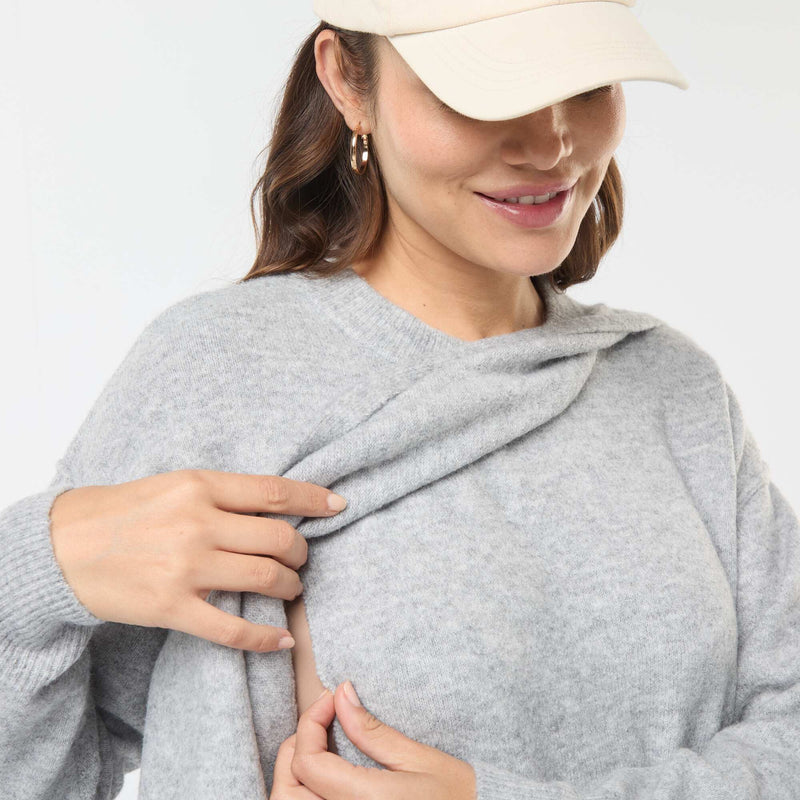 Pull d'allaitement en maille douce