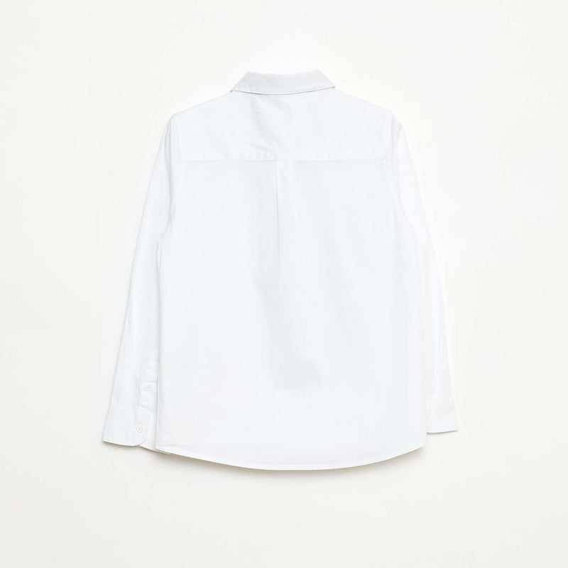 Ensemble chemise + Cravate en popeline à scratch - 2 pièces