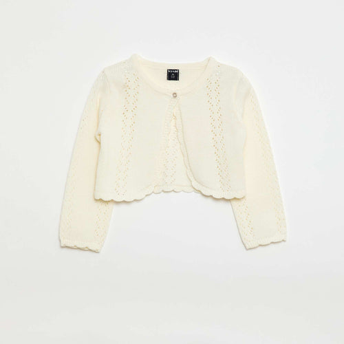 Boléro en maille ajourée