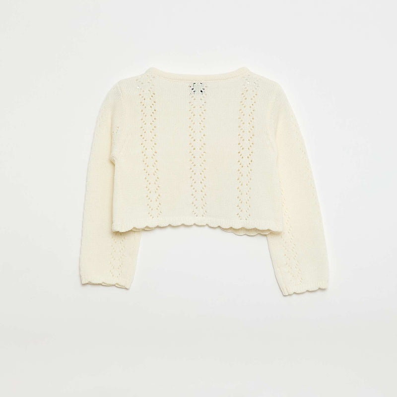 Boléro en maille ajourée